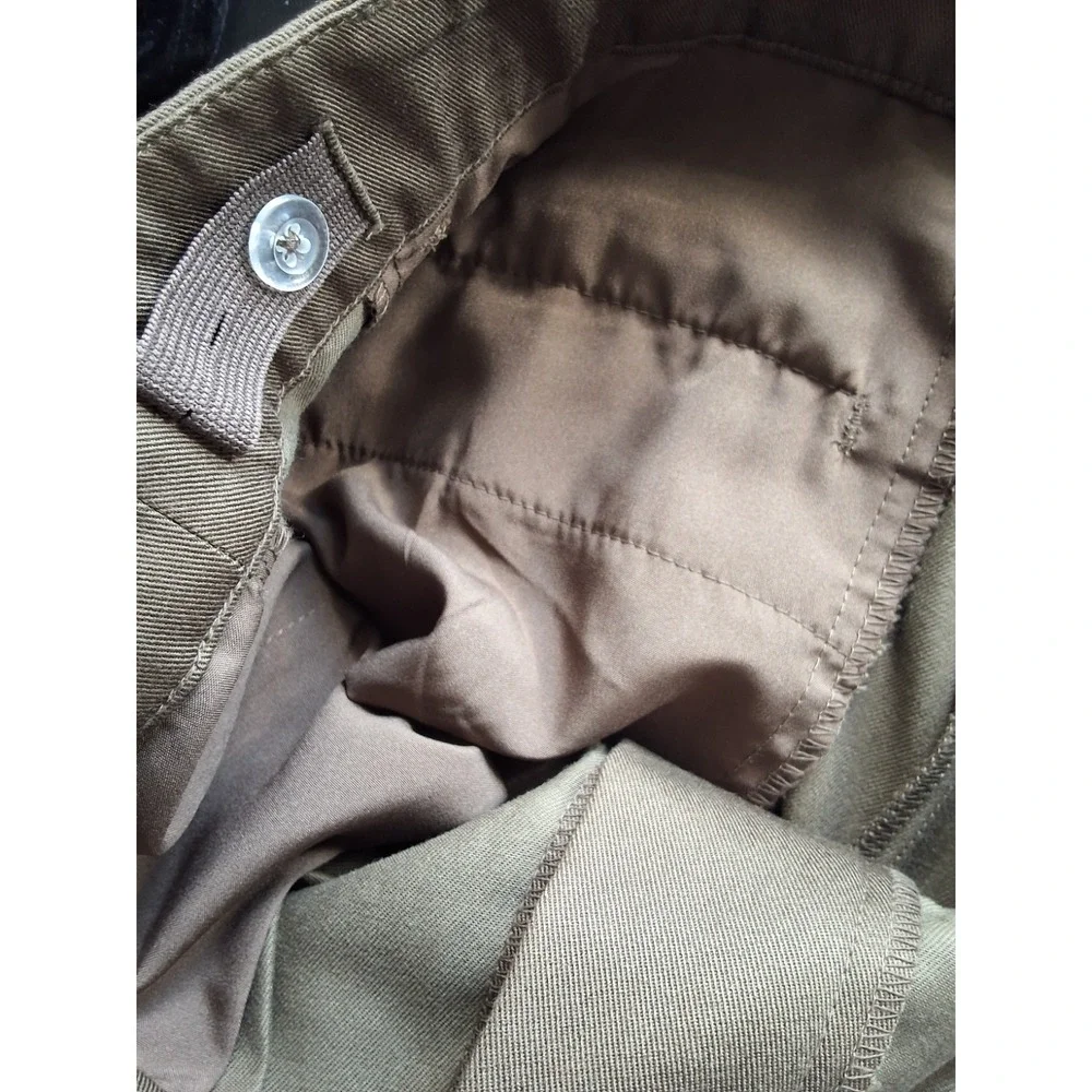 NWT Old Navy Taylor Cargo Pants L Straight Pleated Workwear Office Academia Twee